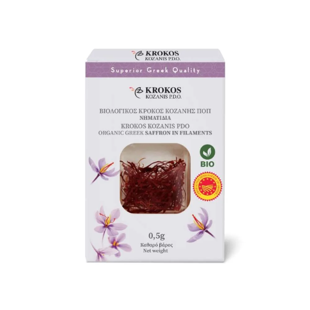 red_saffron_ Greek Organic Red Saffron in Filaments 0,5gr (0.01oz) - Image 1
