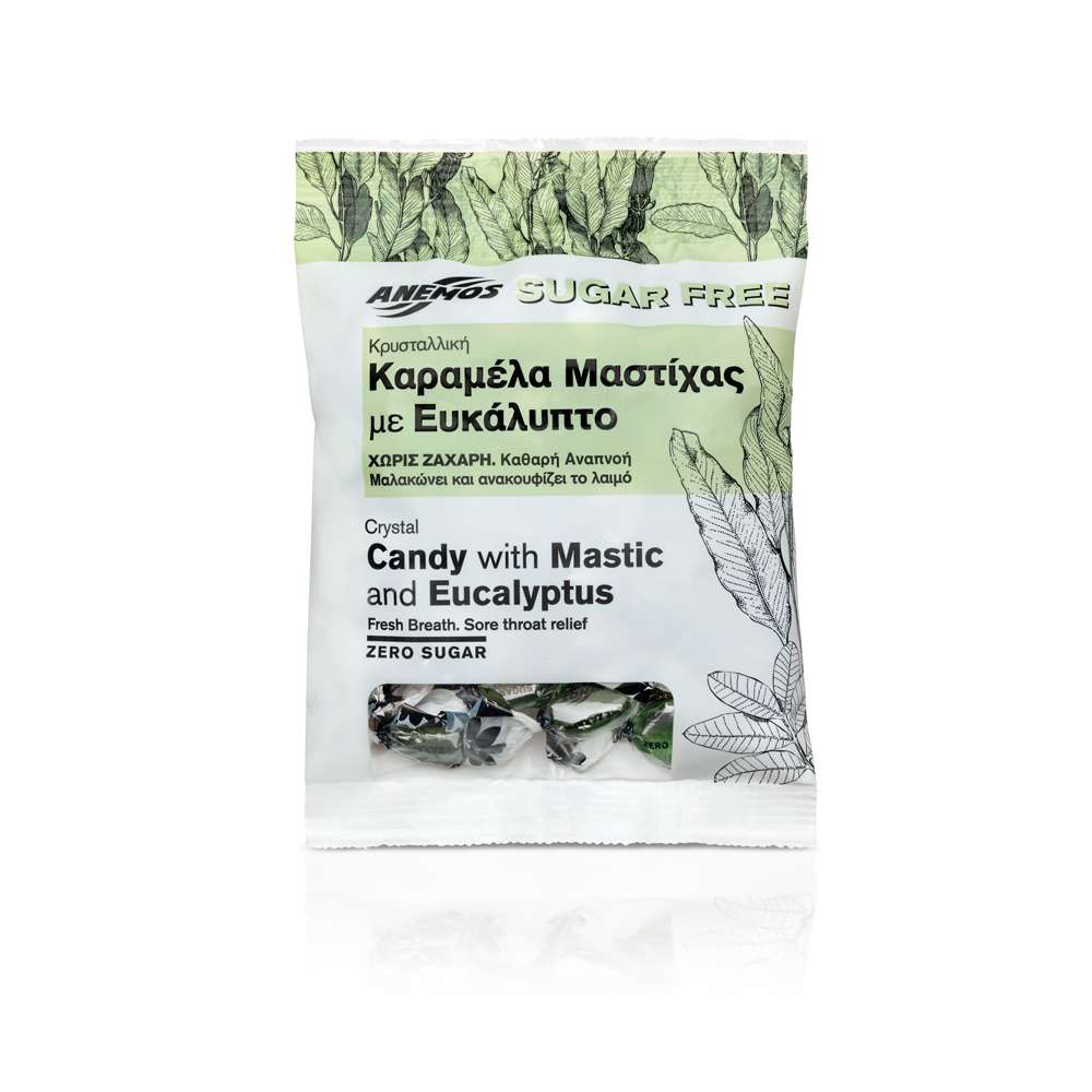 Greek Crystal Candy with Mastic & Eucalyptus 70gr (2.46oz) Greek Crystal Candy with Mastic & Eucalyptus 70gr (2.46oz) - Image 1