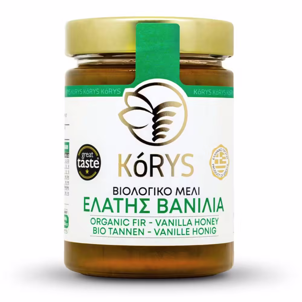 Fir_Vanilla_Honey_420_NEW Greek Organic Fir Vanilla Honey KORYS 420gr